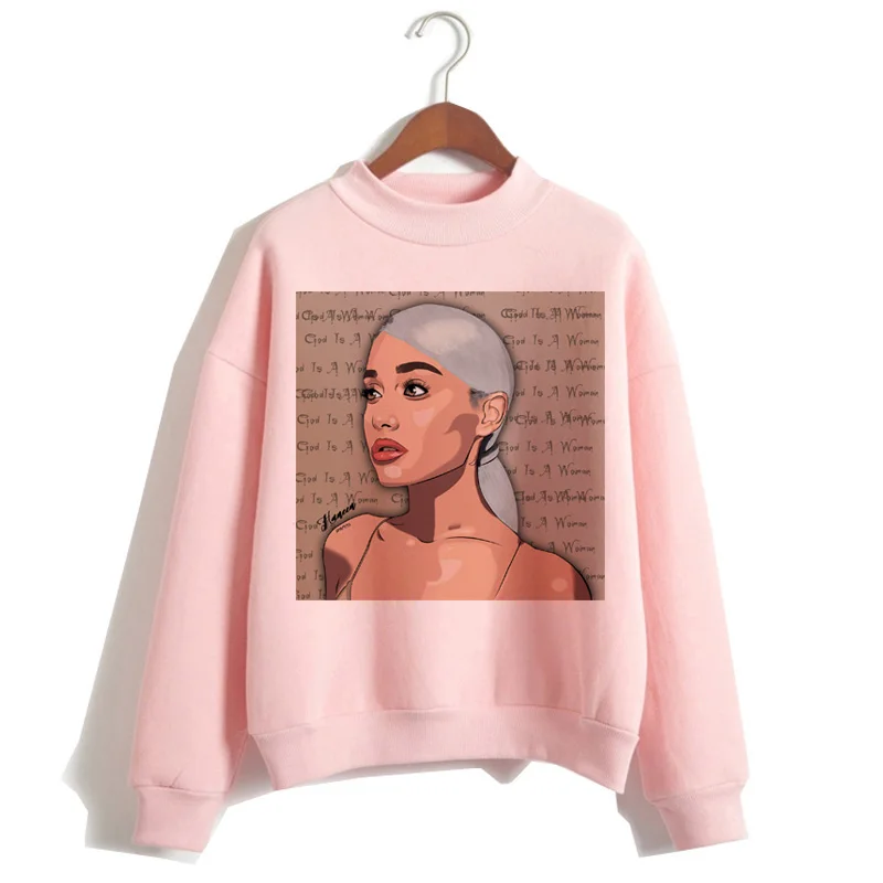 Ariana Grande harajuku Женская толстовка с капюшоном ulzzang худи уличная хип хоп Мода корейский стиль новинка Женский 90s - Цвет: 482