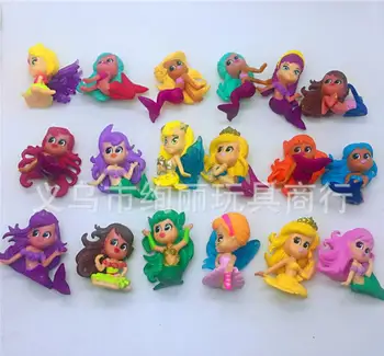 

20PCS/lot Modern Fashion Girl Models, 4.5cm Mermaid Dolls Girls Toys brinquedos menina Birthday Gift