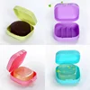 Candy Color Portable Soap Plastic Holder Travel Supplies Square Bathroom Accessories Soap Storage Container Soap Dish ► Photo 1/5