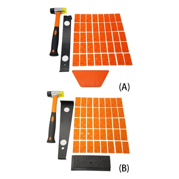 

Laminate Wood Flooring Installation Kit with 40PCS Spacers Tapping Block Pull Bar and Mallet Hand Tool Sets