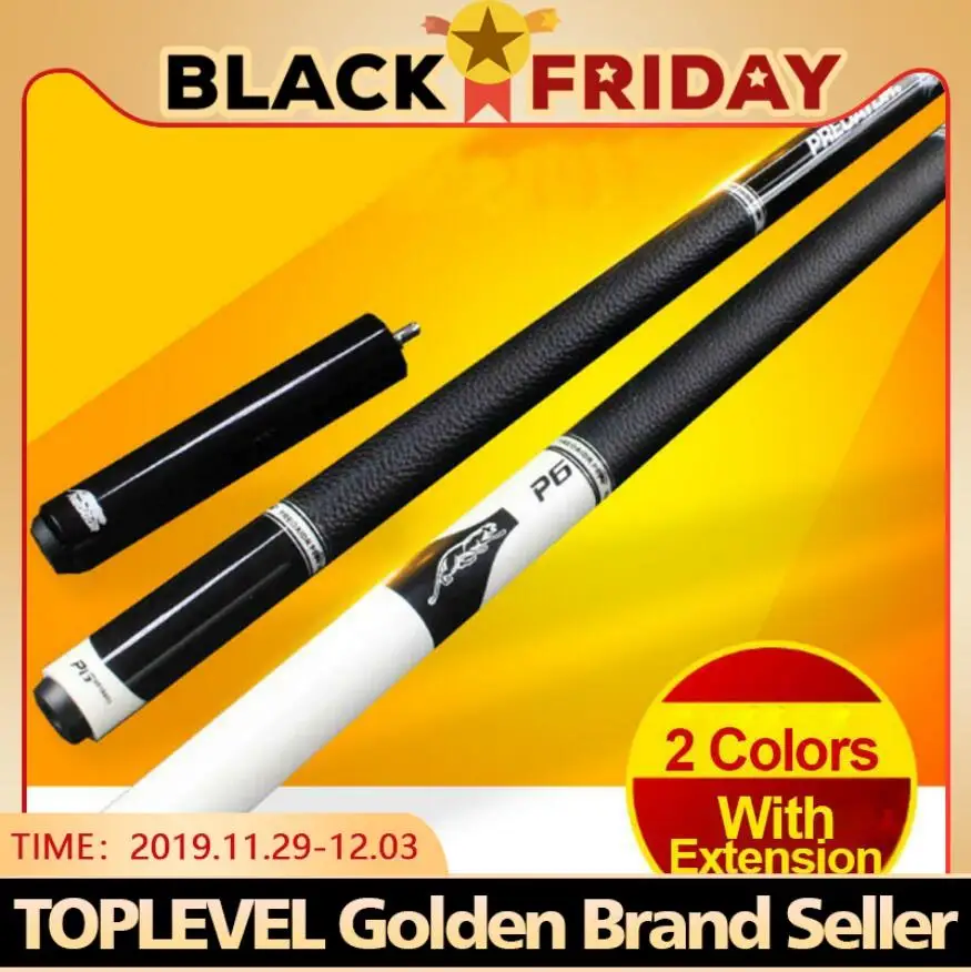 

PREOAIDR 3142 P6 Pool Cue Maple Shaft Stick Kit Billiard Cue 10mm Tip with Extension White/Black Color Professional China 2019