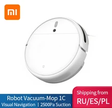 Xiaomi mijia mi varrendo esfregar robô aspirador de pó 1c para casa auto poeira esterilizar 2500pa ciclone sucção inteligente planejado wi fi