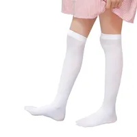 Velvet Knee High Long Socks Cartoon Star Heart Stripe Design Kid Black Princess Socks long knee socks White School Girls Socks 5