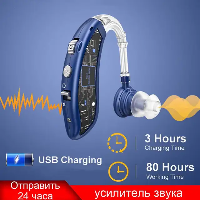 2025 NEW Hearing Aid Rechargeable Hearing Device BTE Ear Hearing Aids for The Elderly Audifonos Sound Amplifier for Deafness