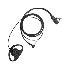 

1 Pin D Shaped Earpiece 2.5MM Earhook Earphone Headset with PTT and Mic Compatible for Motorola Talkabout Portable 2 Way Radio
