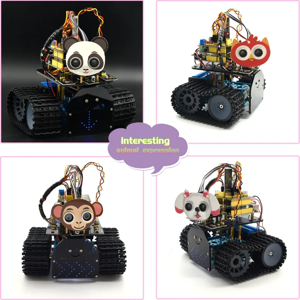 Keyestúdio-mini carro robô inteligente v2.0, para arduino,