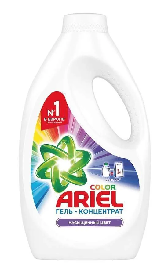 Гель для стирки 20 стирок «Color» Ariel, 1.3 л