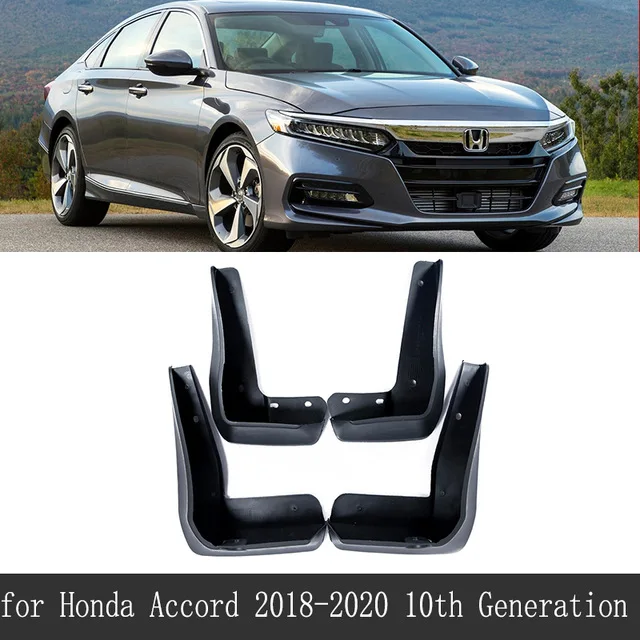 Для Honda Accord седан 2008~ автомобиль брызговики спереди и сзади брызговик щитки Брызговики клапаном - Название цвета: 2018-2020 10th Gen