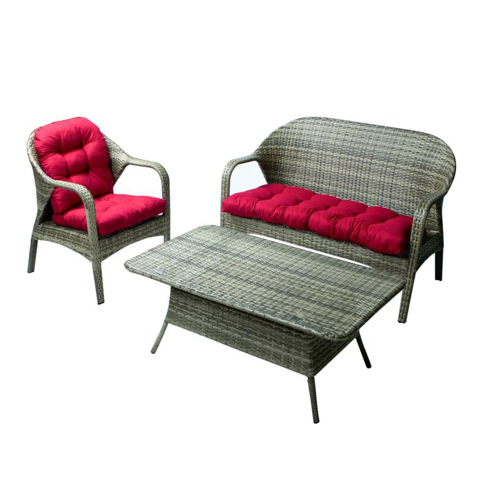 48 x 48 cm 2-Seater Garden Bench Cotton Cushion Pillow with Back Cushion for Loveseat Settee Bench Lounger Recliner