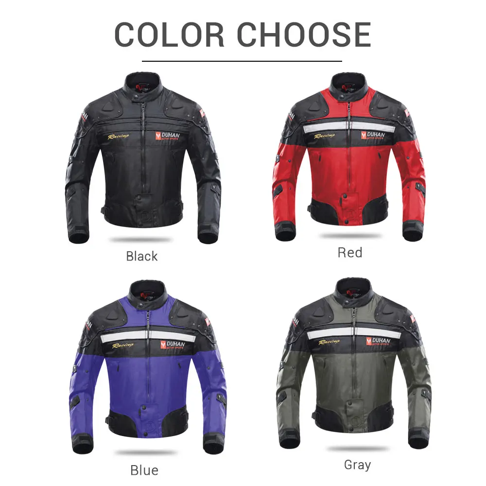 Motorcycle Jacket Men Motocross Moto Windproof Protective Jacket Pants for Winter Autumn