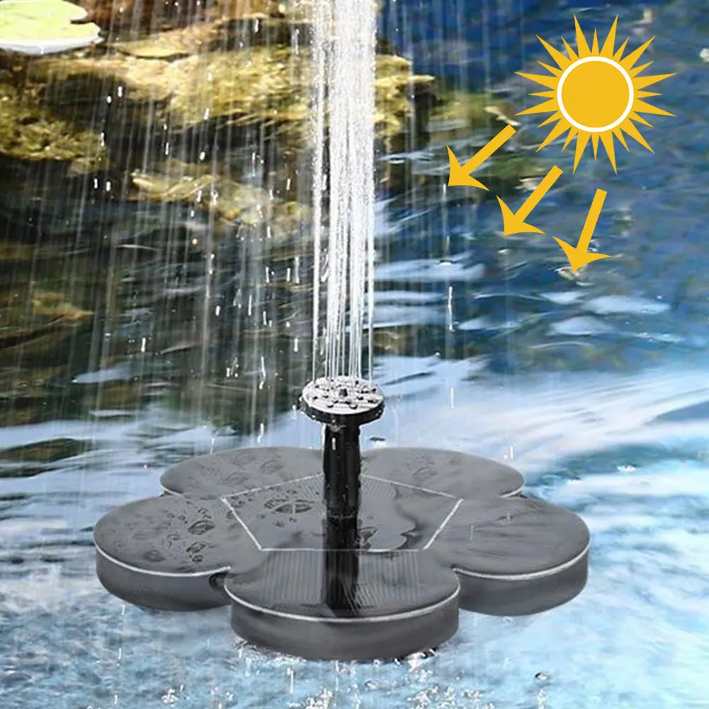 

For Swimming Pool Float Solar Powered Garden Multifunction Bird Patio Decoration Fountain Pump Water Plum Shape Fish Tank