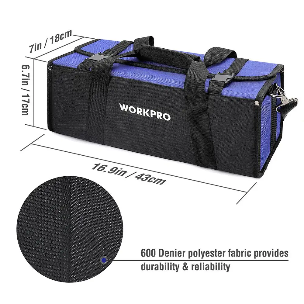 WORKPRO 156 шт набор инструментов для ремонта дома наборы инструментов с сумкой для инструментов ударная Отвертка Плоскогубцы гаечный ключ