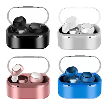 

Bluetooth Earphones 5.0 TWS Mini Wireless Headset Touch Control 3D Stereo Bass Earbuds with Charging box Portable