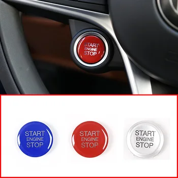 

3 Style ABS Car Engine START Button Replace Cover STOP Switch Key Cover Trim For Alfa Romeo Giulia Stelvio 2017-2018 Accessorie