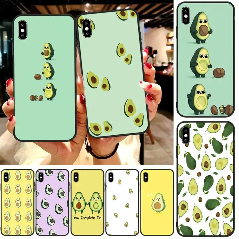 Avocado Cartoons Case Coque Fundas For Iphone 11 PRO MAX X XS XR 4S 5S 6S 7 8 PLUS SE 2020 Cases Cover | Мобильные телефоны и