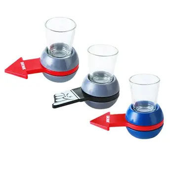 

Spinner Game Rotatable Arrow Spin the Shot Drinking Game Turntable Roulette Glass Spinning Fun Party Toy Entertainment Supplies