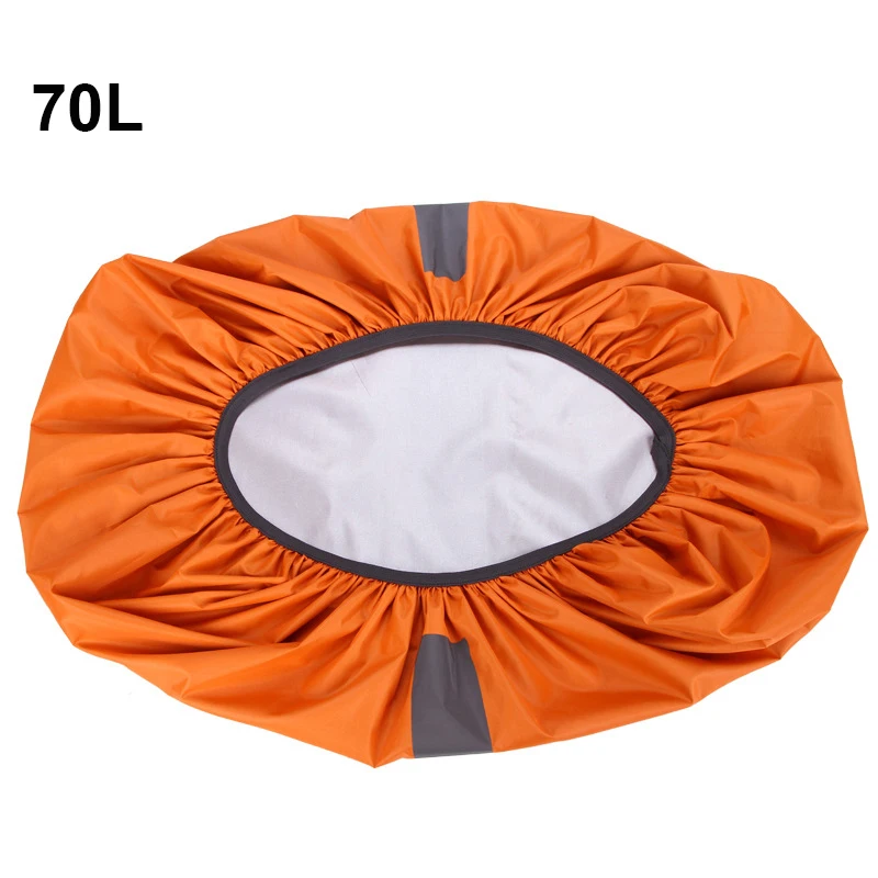Outdoor Backpack Cover 190t Inner Silver Coatch Dustproof UV Protection Waterproof Sport Bag Cover Reflection Elastic Rain Cover - Цвет: Розовый