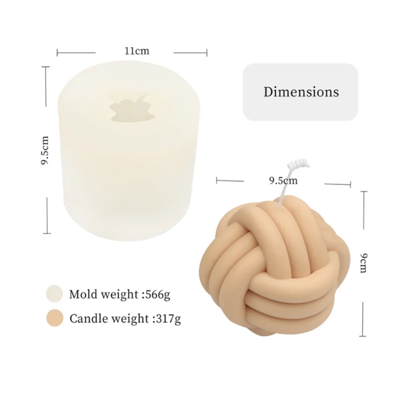 Soap Mould Tool 3D Home Decoration Handmade Decor Desktop Ornaments Soccor Wool Shape Silicone Candle Mold