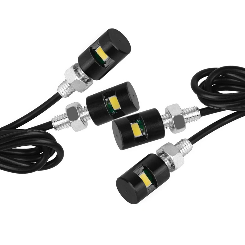 

4X Universal White Motorcycle Screw Smd Led Bolt Lamp Car License Plate Light