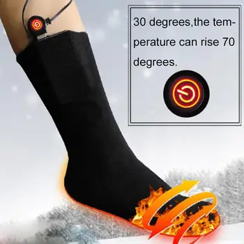

Men & Women Socks Unisex Heated Socks USB Charging Winter Warm Thermal Skiing Sports Socks Chaussette Homme Sokken #2O14