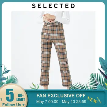 

SELECTED Women's Winter Straight Fit Checked Crop Suit Pants S|419418503【Fan Get New Arrivals Coupons in the Description】