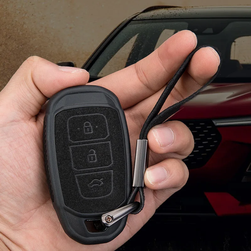 Новый чехол для ключей Hyundai i30 Ix35 KONA Encino Solaris Azera Grandeur Ig Accent Santa Fe 2017 2018 пластик +