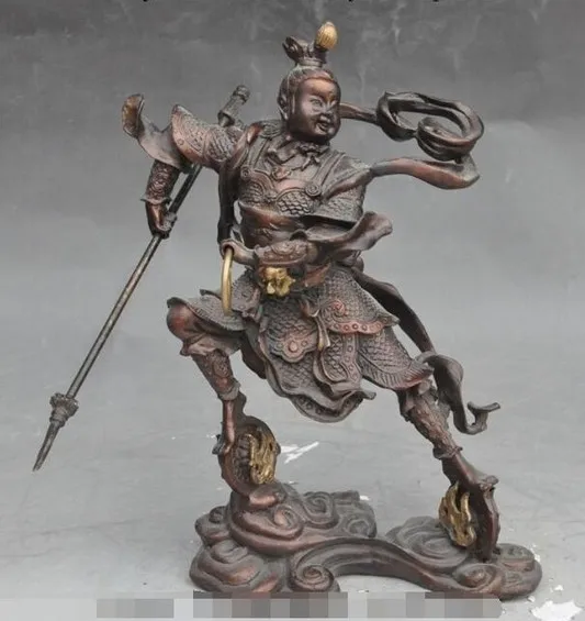 321 10 &quotКитайский Миф Классическая Бронзовая Ne Zha Nezha рыцарь-воин бессмертный Бог