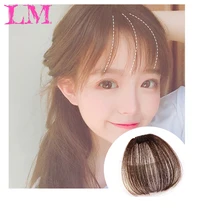 LiangMo имитация челок отделка парик черный коричневый блонд синтетические челки для женщин наращивание волос