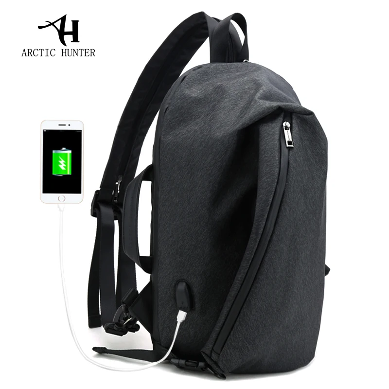 ARCTIC HUNTER, USB зарядное устройство, Мужская нагрудная сумка, наплечная сумка, сумки для мужчин, Винтажный дизайн, повседневные, три приложения, сумки через плечо