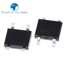 10PCS SMD DB107 DB107S 1A 1000V Einzelphasen-diodengleichrichter-brücke