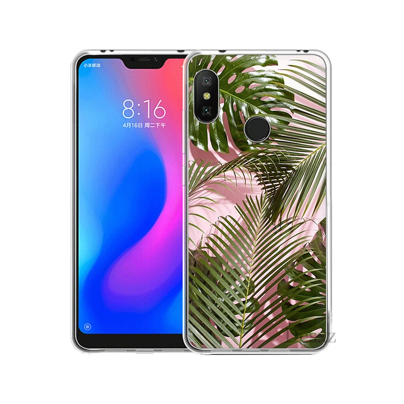 H5 Мобильный чехол для телефона для Xiaomi mi 5 5S 6 mi x 2S 8 A1 A2 5X 6X Lite F1 9 9T MAX 3 A3 Pro CC9 CC9E чехол листья пальмы - Цвет: H5