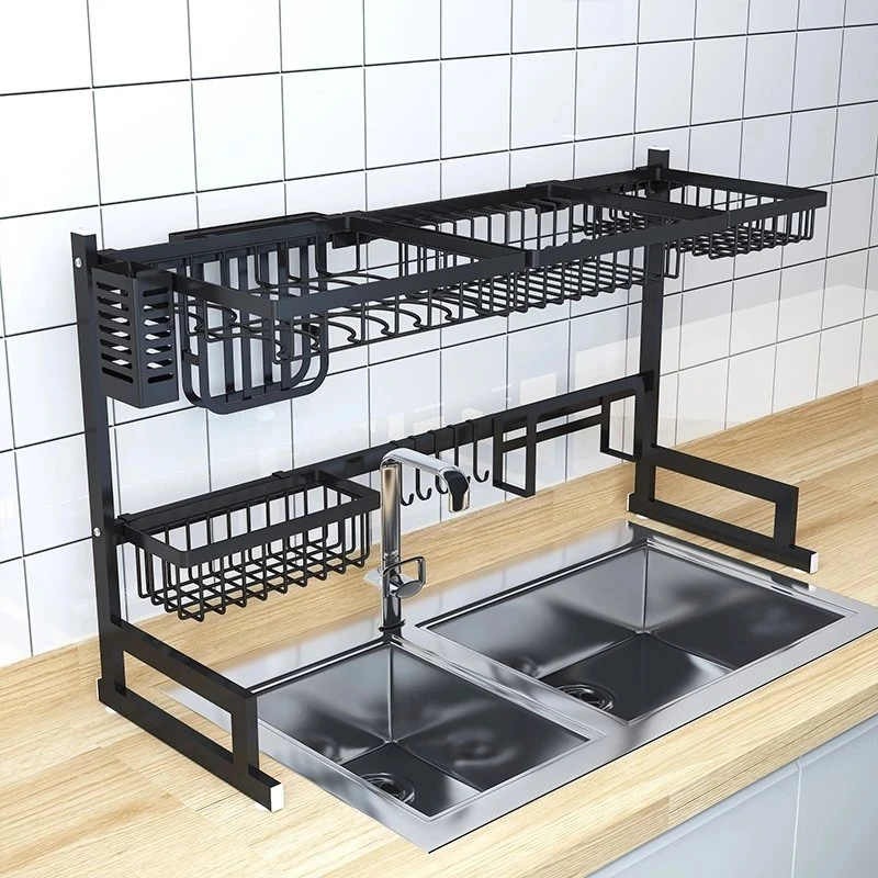 https://ae01.alicdn.com/kf/Hcfd1d8da78414729bb957505ceca3a6bM/Black-65-85cm-Stainless-Steel-Kitchen-Dish-Rack-U-Shape-Sink-Drain-Rack-Two-layers-Kitchen.jpg