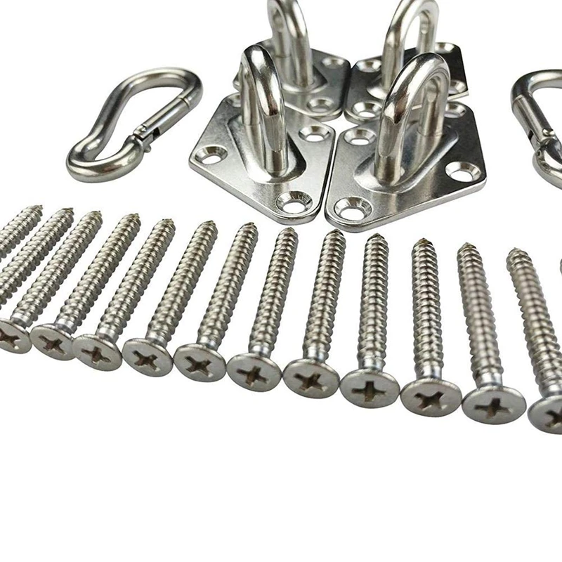 Shade Sail Hardware Kit For Triple-cornered Sail/Rectangle Sail Installation Heavy Duty Sun Shade Sail Accessories For Patio