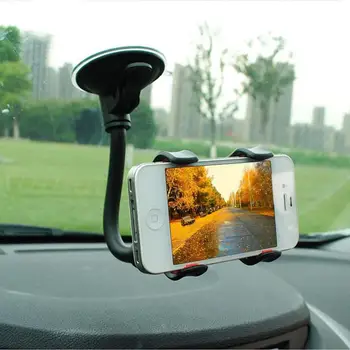 

New 360 Degree Rotatable Car Phone Holder Automotive Window Windshield Support for Mobile Phone Mount Cradle Flexible Long Arm