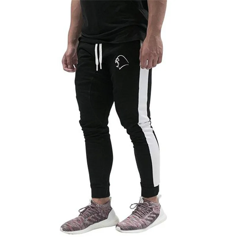 Брюки мужские с полосками по бокам дизайнерские джоггеры повседневные штаны до