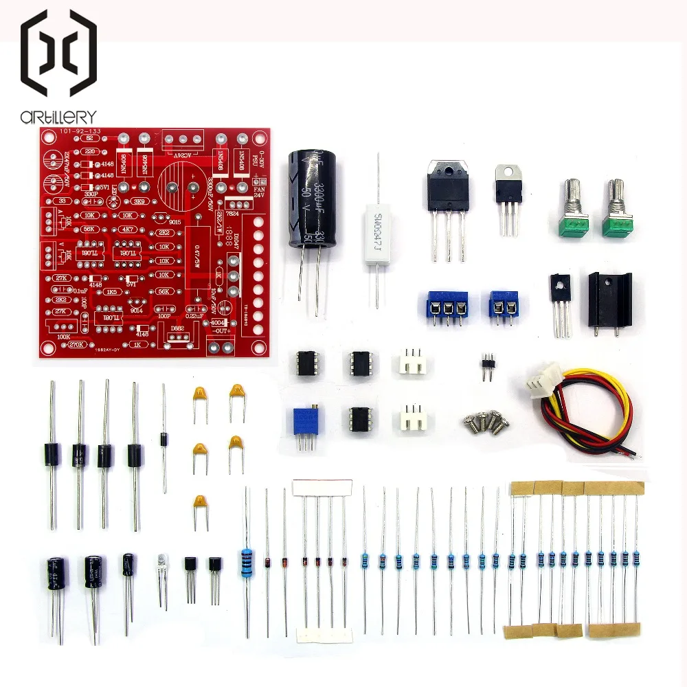 DC Регулируемый источник питания DIY Kit непрерывная Регулируемая Защита от короткого замыкания DIY Kit 0-30 в 2mA-3A