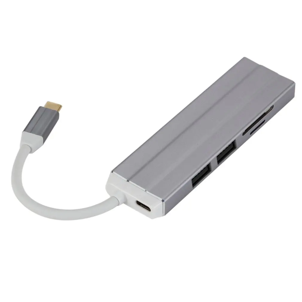 Type-C кардридер type C концентратор 6 в 1 тип-c к Hdmi с Tf безопасный цифровой считыватель карт памяти Pd зарядка