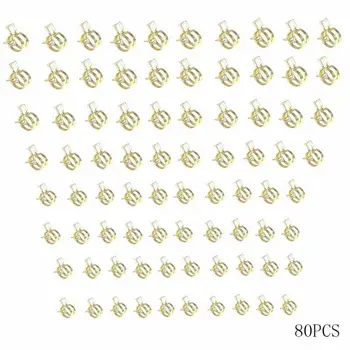 

Fastener Spring Clips 65Mn spring steel 80 pcs Automotive Fuel Hose Clamp