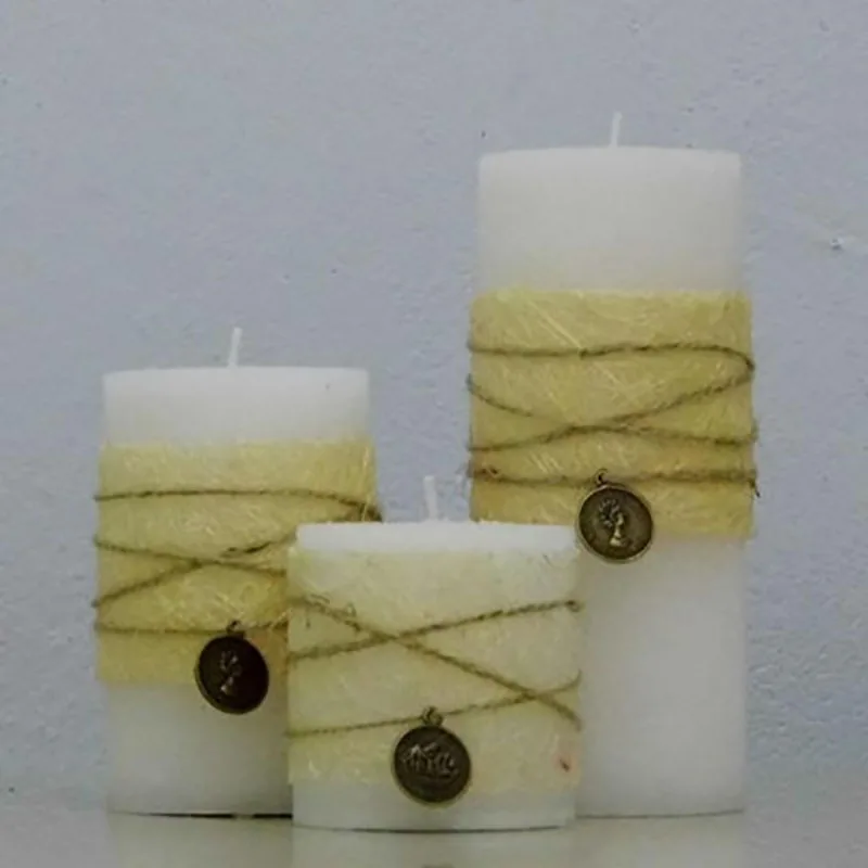 3 Pcs Jasmine Ароматерапия Бездымная свеча Декоративные Свечи свадебные украшения Рождественские свечи восковые Kaarsen вечерние свечи QLB015 - Цвет: 3 Pcs Jasmine