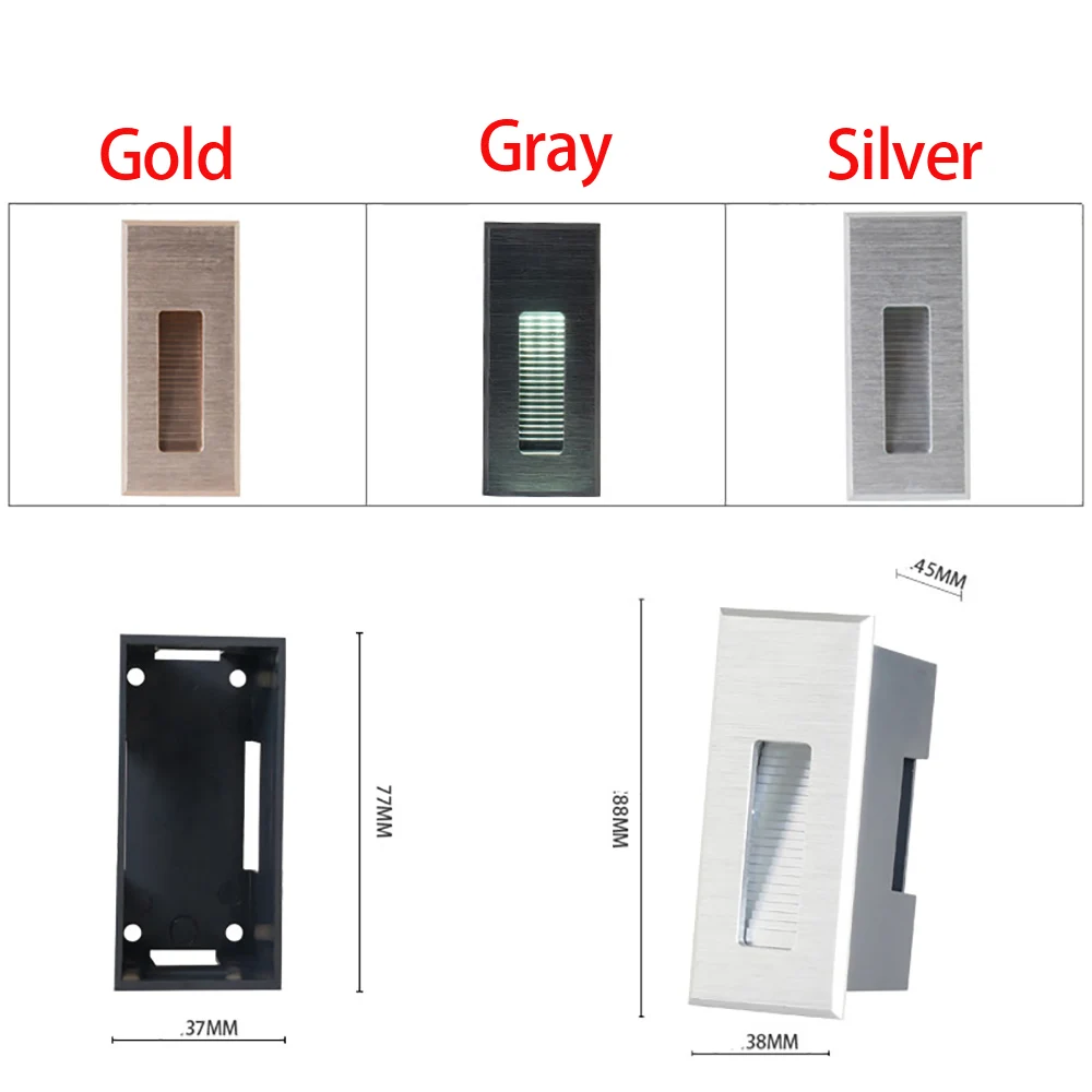 Recessed Wall Lamp Sensor Stair Light Intelligent Led Night Lights For Steps Balcony Bedroom Closets SANDIY 3W