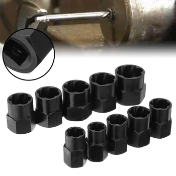 

10Pcs Damaged Bolt Stripped Socket Wrench Tool Set Broken Nut High Remover Extractor Kit Hardware Repair Hand Tool