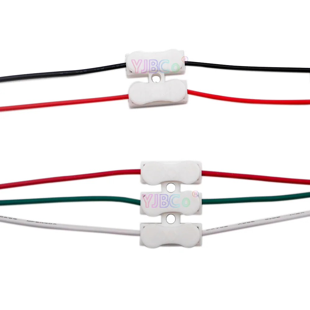 

50-100 pcs 2pin/3pin Spring with no welding no screws Quick Connector wire cable clamp Terminal Block 2/3 Way for led strip