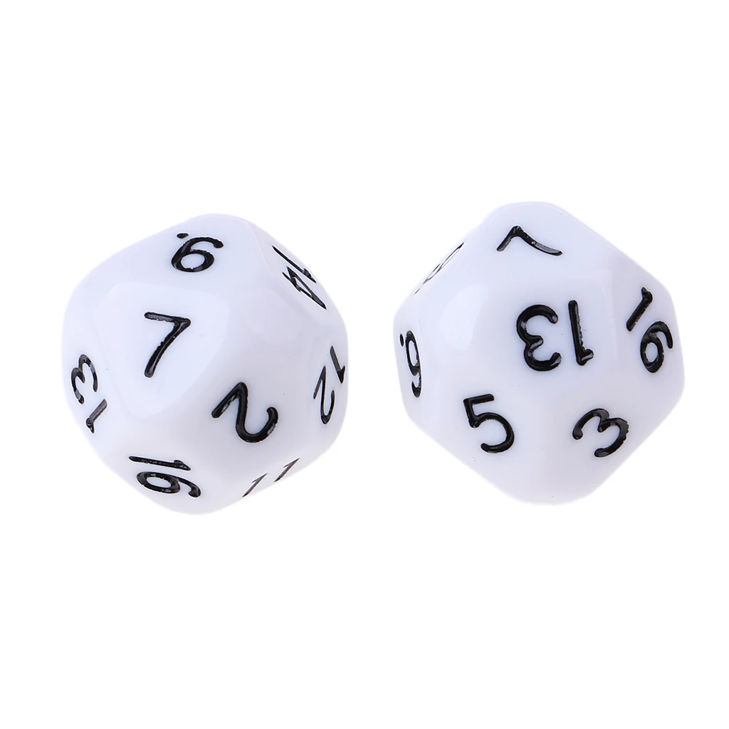 10Pcs 16-Sided D16 Acrylic Dices Table Game Accessory Toys for DND MTG TRPG Table Board Games