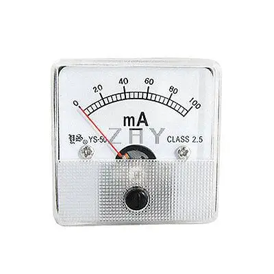 DC 0-100mA Square Face Analog Current Panel Ammeter