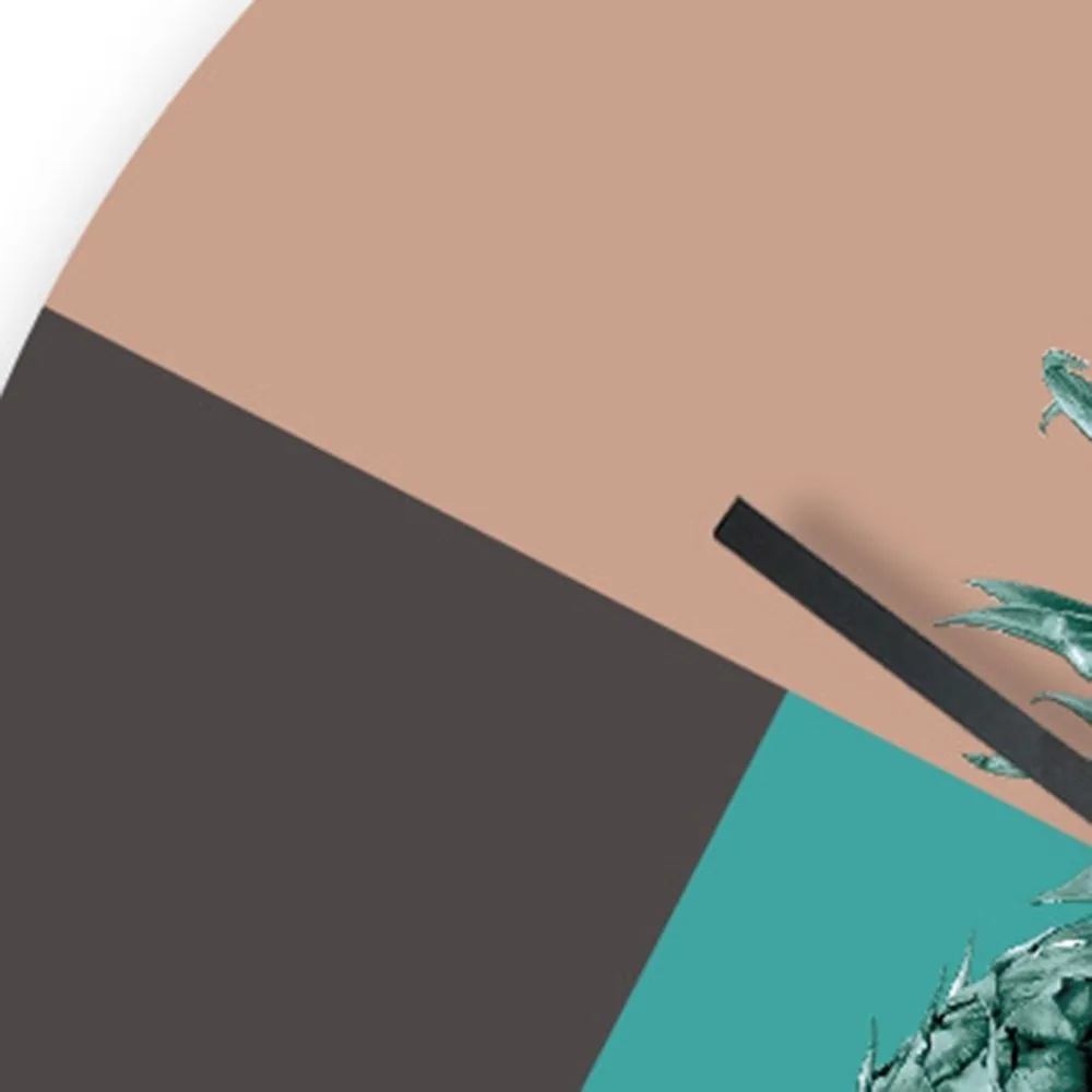 Креативные настенные часы с ананасом нордическое зеленое растение модные