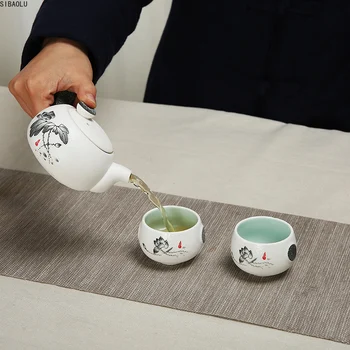 

Portable Chinese tea set Porcelain Modern simplicity travel Home decoration accessories China Ceramic tea pot set