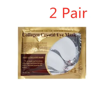 2pair 10/5/2 пары Crystal коллагеновая маска для глаз 24K Gold Eye патчи для ухода лечение темных кругов возле глаз, удаляйте гель эффектом против морщин TSLM2 - Цвет: 2pair