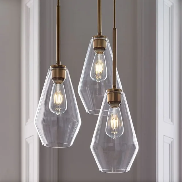 Retro Modern Glass Pendant Light Art Shades Lamp Coloured Ceiling Ball Smoked Amber Clear Vintage Loft Lamps Bar Decor lamp - Цвет корпуса: see chart