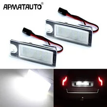 2 pces nenhum erro canbus conduziu a lâmpada da placa do número para volvo v70 2001-2007 xc70 xc 70 90 s60 s80 3528-smd conduziu a luz da placa de licença