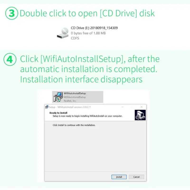 WD-3505C USB WiFi адаптер 300 Мбит/с беспроводная сетевая карта 2,4 ГГц WiFi ключ